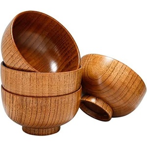Tazón para Servir de Madera de Acacia Estilo Americano, Pulido a Mano, Ecológico, para Hogar, Restaurante, Bar, Hotel, Bodas - Product Image 1