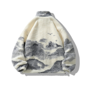 Veste en polaire sherpa décontractée pour femmes avec logo personnalisé, style streetwear, respirante, pour l'hiver, vêtements d'extérieur tendance - Product Image 2