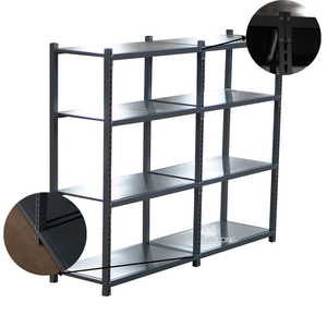 Hiện đại hai mặt thép đen Gondola kệ có thể tháo rời dịch vụ OEM chấp nhận sản xuất Việt Nam siêu thị kệ - Product Image 1