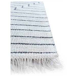 Alfombras de Seda de Bambú Tejidas a Mano Contour Ivory Pdbs-18 con Patrón Geométrico para Uso Doméstico - Product Image 4