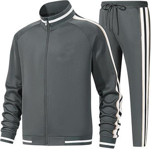 2025 conjuntos de rayas Retro de lujo para hombre, ropa de entrenamiento deportivo de Otoño Invierno, chándal para correr, chándal de gimnasio de alta calidad para hombre - Product Image 3