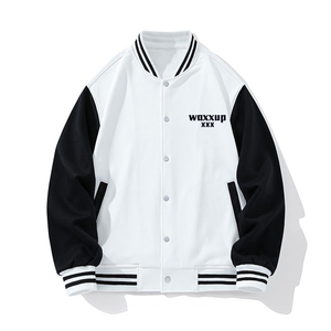 Design personnalisé Vente en gros Logo brodé de haute qualité Couleur assortie Extérieur Camouflage Baseball Varsity Veste pour hommes - Product Image 5