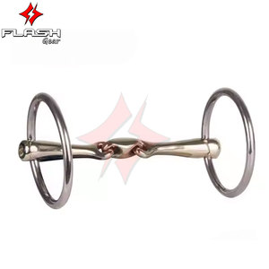 Culotte de mèche de cheval en acier inoxydable de qualité supérieure bouche articulée creuse avec anneau lâche et rouleau équestre Durable - Product Image 6