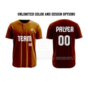 Maillot de baseball personnalisé grande taille unisexe, haute qualité, 100% polyester, col rond, logo personnalisé, séchage rapide, respirant - Product Image 2