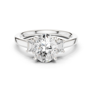 Bague de fiançailles en argent sterling 10K avec motif halo - Product Image 3