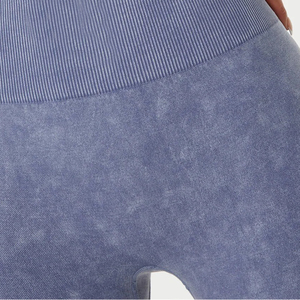 BIVIGAOS Autumn <b>Winter</b> Mid Waist Solid Shark Acid Wash <b>Women</b> Seamless Fleece Warm Slim Thin Sports Fitness <b>Leggings</b> - Product Image 3