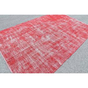 Tapis de Grande Taille Turc Vintage Moderne Rouge Blanc 6.5X9.8 pieds Patchwork Laine PP 10mm Latex Forme Rectangulaire Tabriz - Product Image 2