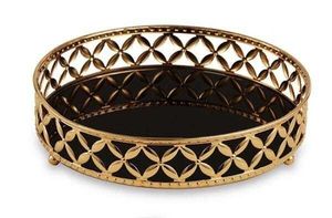 Plateau décoratif octogonal en or poli pour la décoration de la maison de luxe Ramadan parfait pour offrir ou servir des bonbons ou des collations dattes - Product Image 6