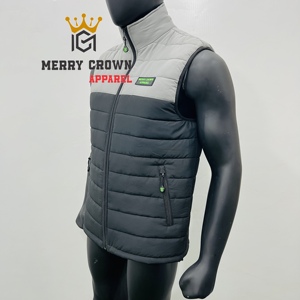 Venta al por mayor personalizada media manga hombres Puffer chaleco chaqueta de alta calidad de los hombres Puffer calefacción chaqueta de invierno - Product Image 2