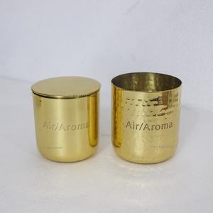Tarro para velas dorado de latón galvanizado de 12 onzas con logotipo personalizado, tarros vacíos de acero inoxidable para hacer velas, contenedor para velas - Product Image 3