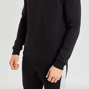 ชุดเสื้อฮู้ดและกางเกงจ็อกเกอร์ถักนิตติ้งสำหรับผู้ชาย ผ้าฝ้าย 100% เป็นมิตรกับสิ่งแวดล้อม แห้งเร็ว ระบายอากาศดี ลายเรียบ ดีไซน์กระเป๋า เหมาะสำหรับฤดูหนาว - Product Image 6