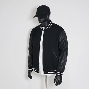 OEM Custom Wholesale Baseball Outerwear <b>Men's</b> Letterman Plain Blank Varsity <b>Jackets</b> Custom logo Embroidery - Product Image 6