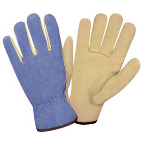 La mejor fabricación de guantes de trabajo de cuero de grano de piel de cabra de vaca, guantes de conductor, funciones anticorte antiimpacto, guantes de seguridad general - Product Image 1