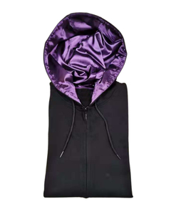 Sweats à capuche pour hommes personnalisés 2025, 100% coton, tissu lourd, pour broderie florale, noir, avec poche, basique, hiver - Product Image 4