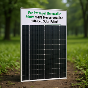 Panel Solar Monocristalino de Media Celda Tipo N de 360W Renovable de Patanjali - Product Image 3