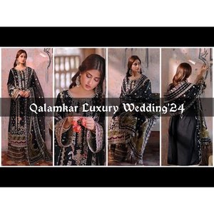 ชุดสูทผู้หญิงปักลายหรูหรา Sahiba by Qalamkar รุ่น '24 Mahenoor QLM23SB-TC-898 สำหรับงานแต่งงาน - Product Image 2