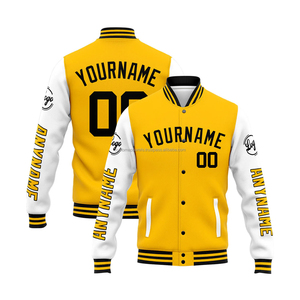 Venta al por mayor de chaquetas universitarias personalizadas listas para la venta al por menor, inventario de tienda de moda con decoración bordada y logotipo frontal - Product Image 1