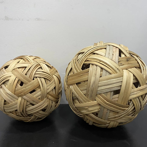 Boules en osier de rotin naturel/boules de rotin tissé ornements décor à la maison avec sacs inclus Noël Nouvel An Festival - Product Image 1