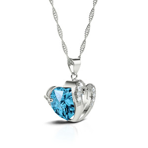 Collier personnalisé Jeulia en argent sterling avec pendentif fleur en diamant et perle plaqué or rose pour mariage - Product Image 2