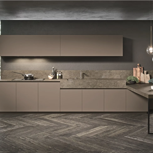 Juego Completo de Gabinetes de Cocina de Lujo Estilo Panel de Madera Moderna Personalizados de JY Project con Construcción de Tablero de Partículas - Product Image 5