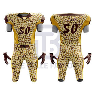 Uniforme de fútbol americano de alta calidad hecho a medida para adultos, nuevo diseño con camisetas bordadas y características transpirables, estilo de conjunto - Product Image 4