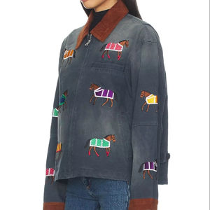 Veste d'hiver décontractée en toile pour femmes et hommes de haute qualité, personnalisable, fermeture éclair debout, confortable, chaude, imperméable, en polyester - Product Image 4