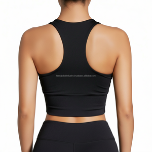 Zip Front Women Sports <b>Bra</b> High Neck Fitness Yoga <b>Bra</b> Custom Summer Gym Wear - Product Image 2
