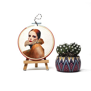 Arte de bordado moderno - Tema de moda, aro de 10 cm - Product Image 2