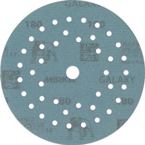Disco de Lijado Adhesivo GALAXY Grip Multifit de 125 mm, Grano 180, para Madera/Metal/Pintura/Plástico, 72 Agujeros, Cerámica/Corindón - Product Image 1
