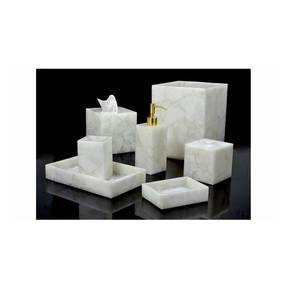 Juego de Baño de Resina Pulida de Estilo Clásico de Tendencia, Decoración Personalizada de la Mejor Calidad, Efecto Mármol de la India, Lujo - Product Image 5