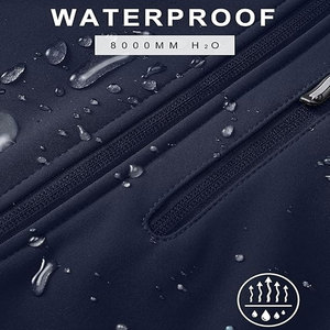 Chaqueta Softshell de diseño personalizado para hombre, abrigo de poliéster impermeable a prueba de viento, capucha polar, tela vaquera, cierre de cremallera, soporte sólido - Product Image 3