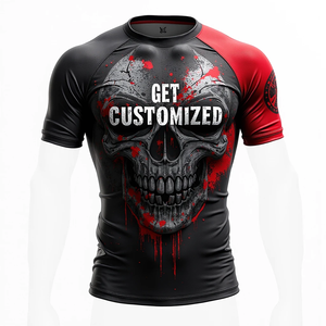 Protector de sarpullido MMA personalizado Ideal para grappling y entrenamientos MMA con mangas de compresión completas y cortas kimono de jiu jitsu - Product Image 1