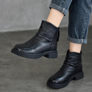รองเท้าบูทหนังผู้หญิงทรงสูงระดับเข่า ส้นหนา มีซิปด้านข้าง รองเท้าบูทแฟชั่นทรงสูงสำหรับผู้หญิง รองเท้าบูทยาวเหนือเข่าแบบยืดได้สำหรับผู้หญิง - Product Image 1