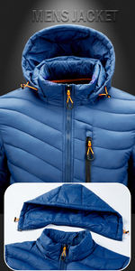 Chaqueta de Invierno Acolchada para Mujer con Capucha, Cuello Alto, Impermeable y Ecológica, Capucha Extraíble, Forro de Lana Grueso - Product Image 5