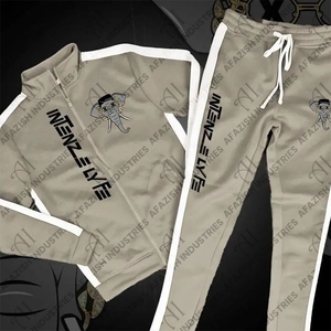 ชุดวอร์มผ้าโพลีเอสเตอร์สำหรับผู้ชายชุดกีฬาสำหรับวิ่งจ๊อกกิ้งพิมพ์ลายบล็อกหน้าจอสีตามสั่ง100% - Product Image 2