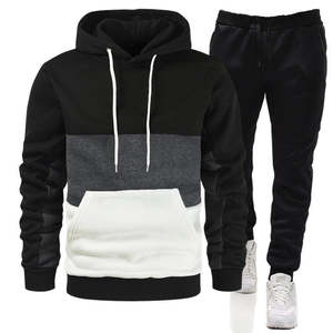 Survêtements actifs d'hiver respirants de haute qualité pour hommes Logo personnalisé Teint uni Couleurs unies Toutes tailles-Ensemble OEM/ODM - Product Image 2