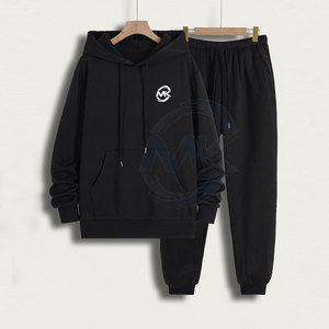 Vente en gros de survêtements pour hommes, étiquette personnalisée 100% coton, motif solide, dernière conception quantité minimale de commande bas pour l'hiver - Product Image 1