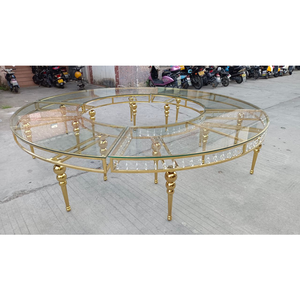 Luckygoods CZ210511-33 <span class=keywords><strong>Tavolo</strong></span> <span class=keywords><strong>Rotondo</strong></span> <span class=keywords><strong>Barocco</strong></span>, Tavolino da Caffè Dorato, <span class=keywords><strong>Tavolo</strong></span> per Matrimoni, Arredamento per Hotel, Fornitura Diretta dalla Fabbrica - Product Image 4