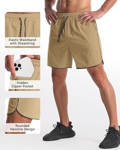 กางเกงขาสั้นกีฬาสำหรับผู้ชายมีซับในและกระเป๋าสำหรับใส่ไปยิมวิ่งออกกำลังกายกลางแจ้ง - Product Image 3
