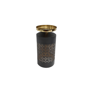 Fancy Decorative <b>Metal</b> <b>Candle</b> Pillar <b>Holder</b> <b>Black</b> Finished For Home Wedding Christmas Tabletop Lighting Decor Handmade Bulk - Product Image 1