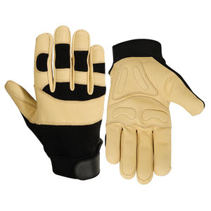 Guantes DE SEGURIDAD amarillos con logotipo personalizado de alta calidad para hombres Guantes de mano protectores para trabajadores mecánicos - Product Image 2