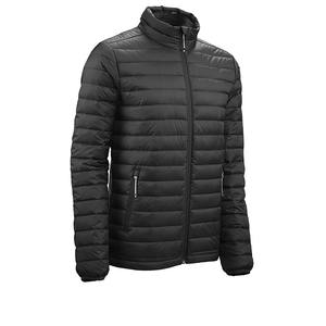 Chaqueta acolchada ligera aislada para hombre al por mayor, Abrigo con capucha brillante para invierno informal, ropa deportiva delantera - Product Image 1