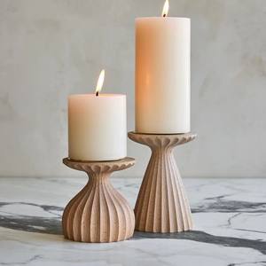 Mango Wooden Top Selling <b>Candle</b> Pillars High Quality Table Top <b>Dinner</b> Table Wedding Used New Design - Product Image 2