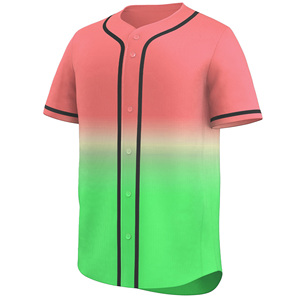 Nom de l'équipe Jersey Sublimation colorée Vêtements de sport durables Chemises boutonnées Active Team Fit Custom Plain Black Baseball - Product Image 5
