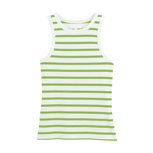 Débardeur rayé Muscle Fit à col rond fabriqué en usine pour hommes respirant en coton mince qualité améliorée vêtements en tricot imprimé personnalisé décontracté - Product Image 5