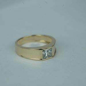 Anillo de diamante creado en laboratorio Premium 1 quilate EF Color VS1 claridad corte princesa oro rosa oro plata IGI SGL joyería certificada - Product Image 3