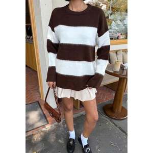 เสื้อสเวตเตอร์ขนฟูลายทางลำลอง 1373 สำหรับฤดูหนาว - Product Image 2