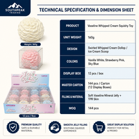 Southpeak Toy Vaseline Ice Cream Squishy Squishy Toy Soft Squishy Fidget Toy Sensory Squeeze Toy Wholesale Bulk Factory OEM WS