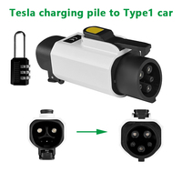 Nouvel adaptateur de chargeur EV Qiaoyi 7KW Tesla Type1 USA, convertisseur de prise AC 240V 32A J1772 pour la recharge des véhicules électriques