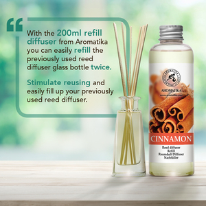 Recharge liquide pour diffuseur d'arômes Aromatika à la cannelle naturelle 200 ml, parfum d'ambiance longue durée pour diffuseur à bâtonnets - Product Image 2